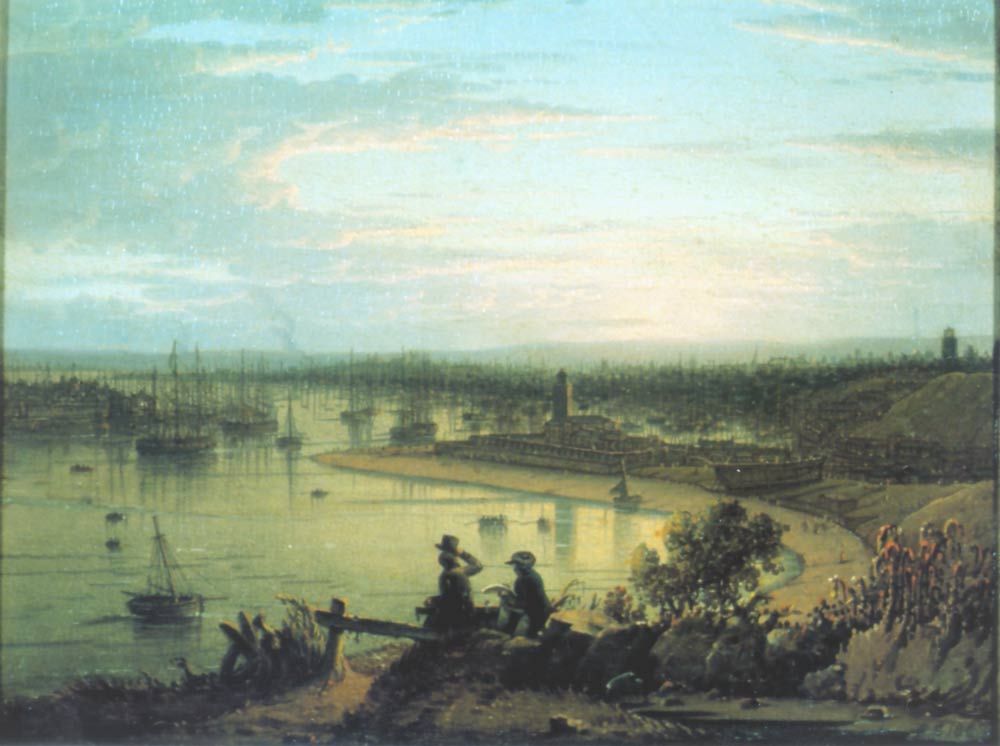 North Shields River Tyne, vintage artwork by Robert Salmon, 12x8" (A4) Poster