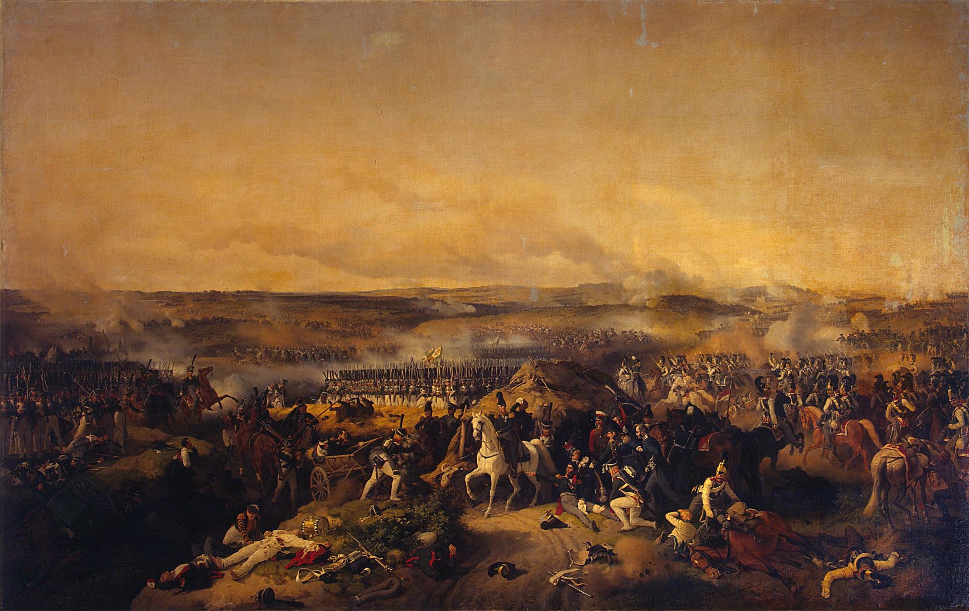 Battle of Borodino on 26 August (7 September) 1812, vintage artwork by Peter von Hess, 12x8" (A4) Poster