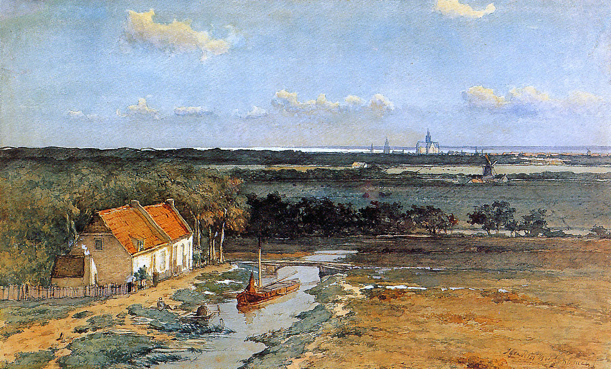 Kennemerland, vintage artwork by Johan Hendrik Weissenbruch, 12x8" (A4) Poster
