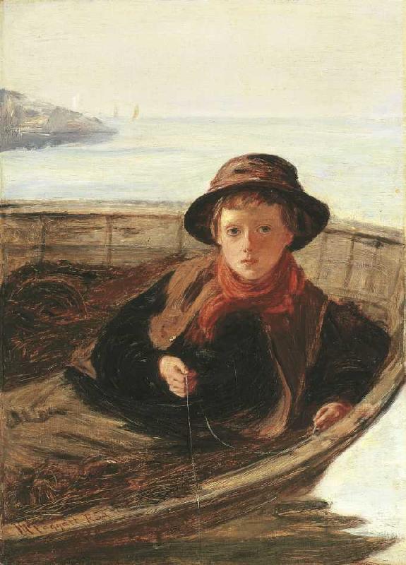 Fishing Boy, vintage artwork by William McTaggart, R.S.A., R.S.W., 12x8" (A4) Poster
