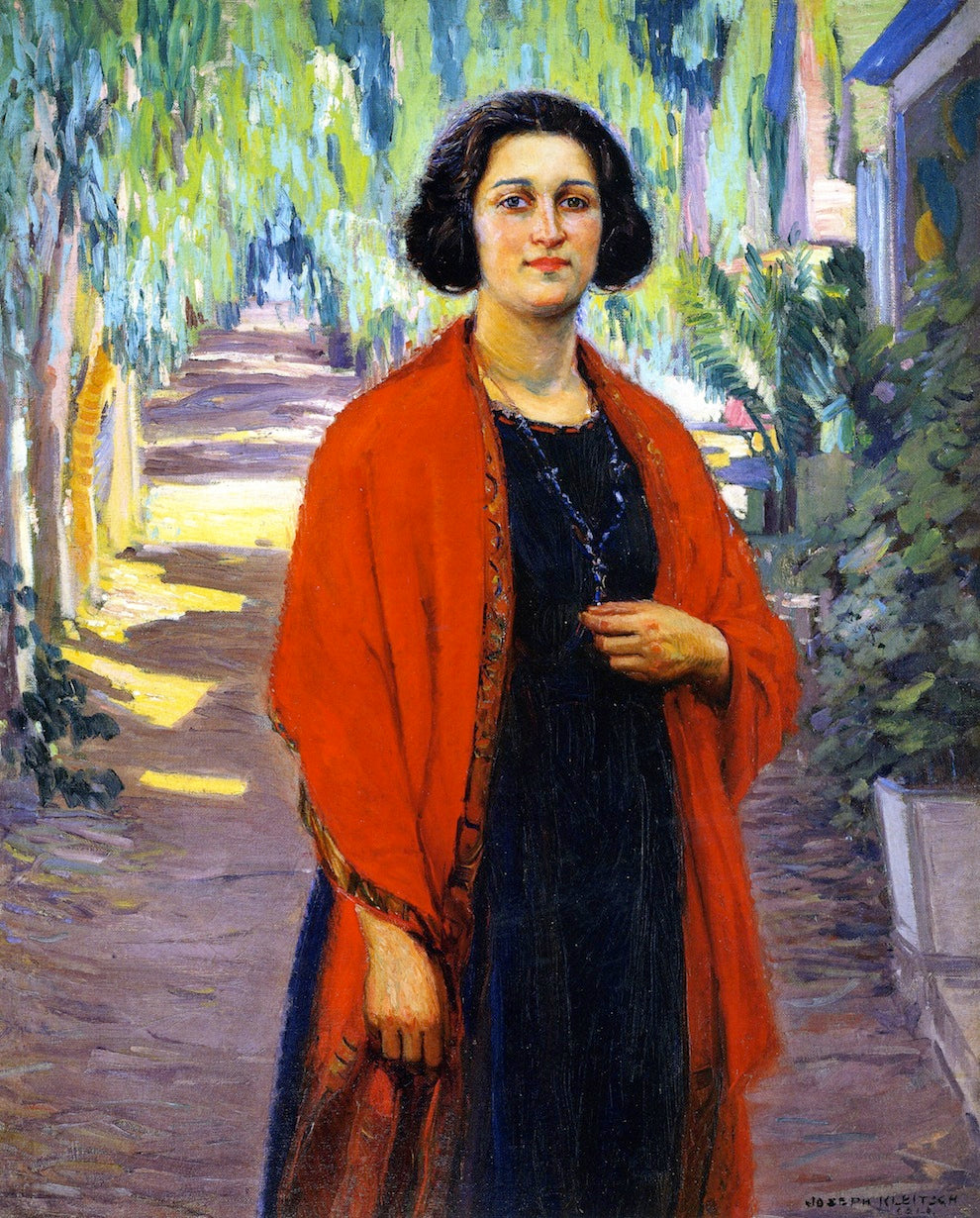 The Girl in Red by Joseph Kleitsch,16x12(A3) Poster
