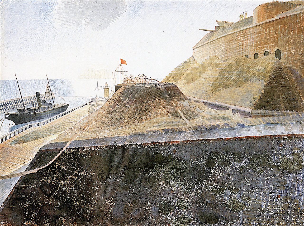 Coastal Defences by Eric Ravilious,16x12(A3) Poster