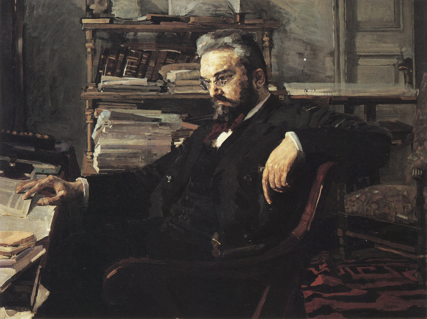 Portrait of K.D. Artsybushev, vintage artwork by Mikhail Vrubel, 12x8" (A4) Poster
