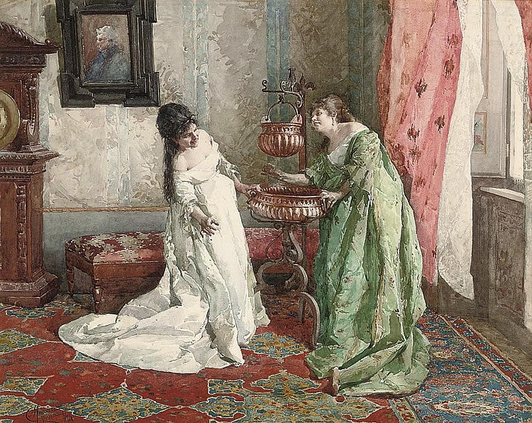 The rehearsal, vintage artwork by Cesare Maccari, 12x8" (A4) Poster