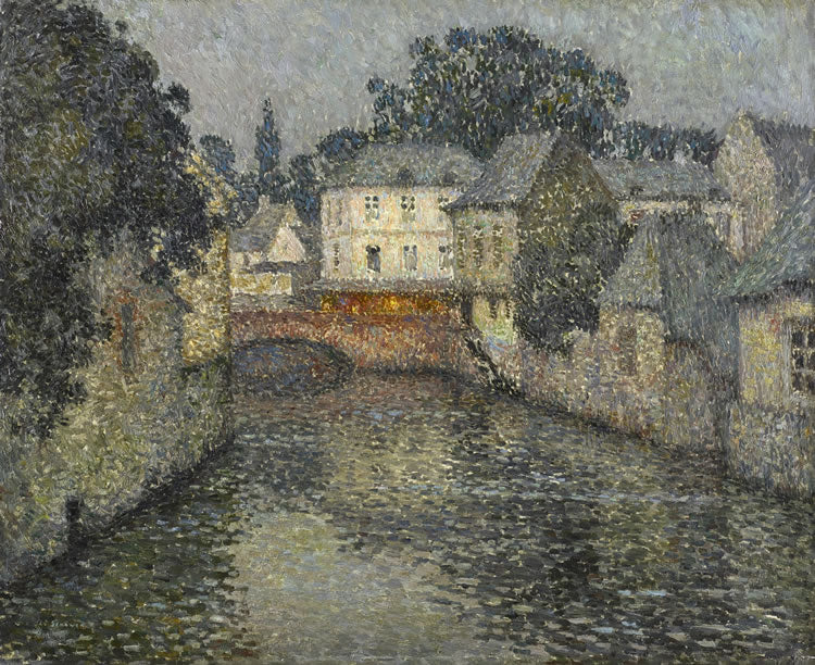 Canal with a White House, Harfleur by Henri Le Sidaner,A3(16x12")Poster