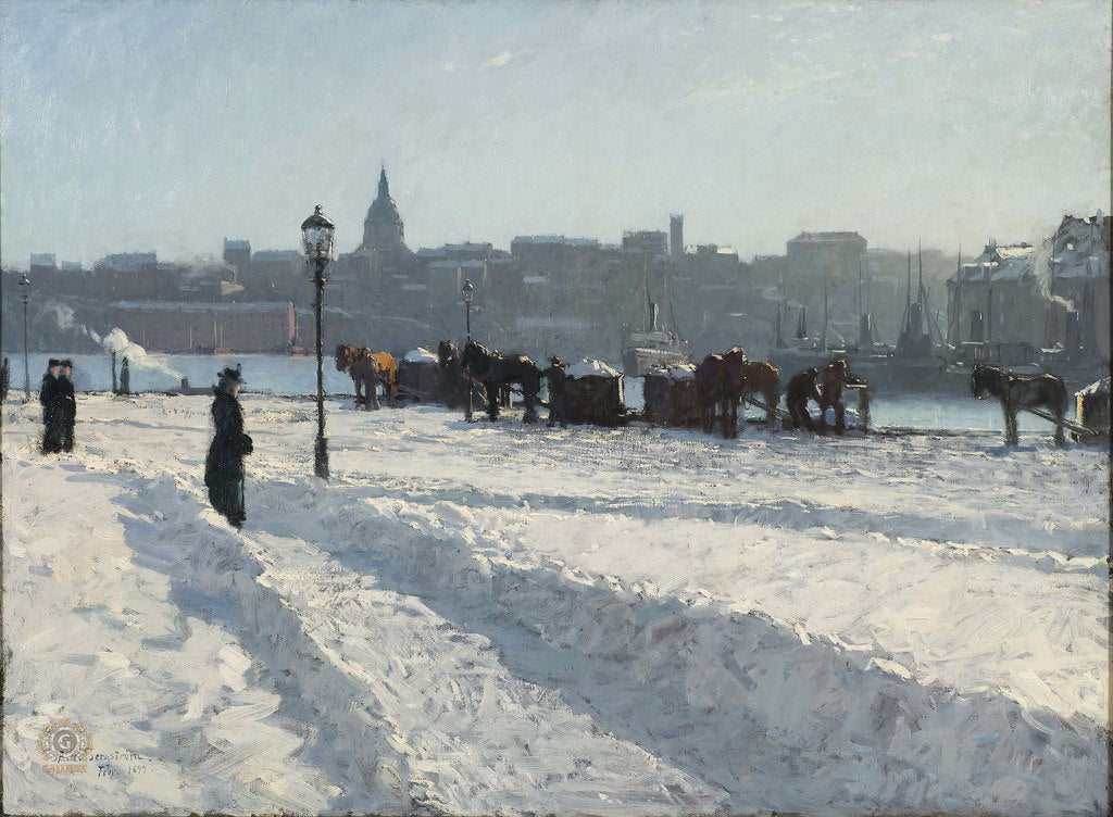 Winter in Stockholm by Alfred Bergstrom,A3(16x12")Poster