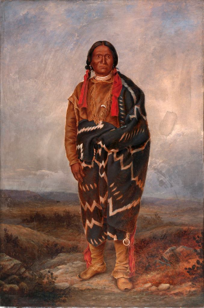 Apache Indian, vintage artwork by Antonio Zeno Shindler, 12x8" (A4) Poster