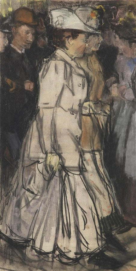 Evening Walk, vintage artwork by Isaac Israels, 12x8" (A4) Poster