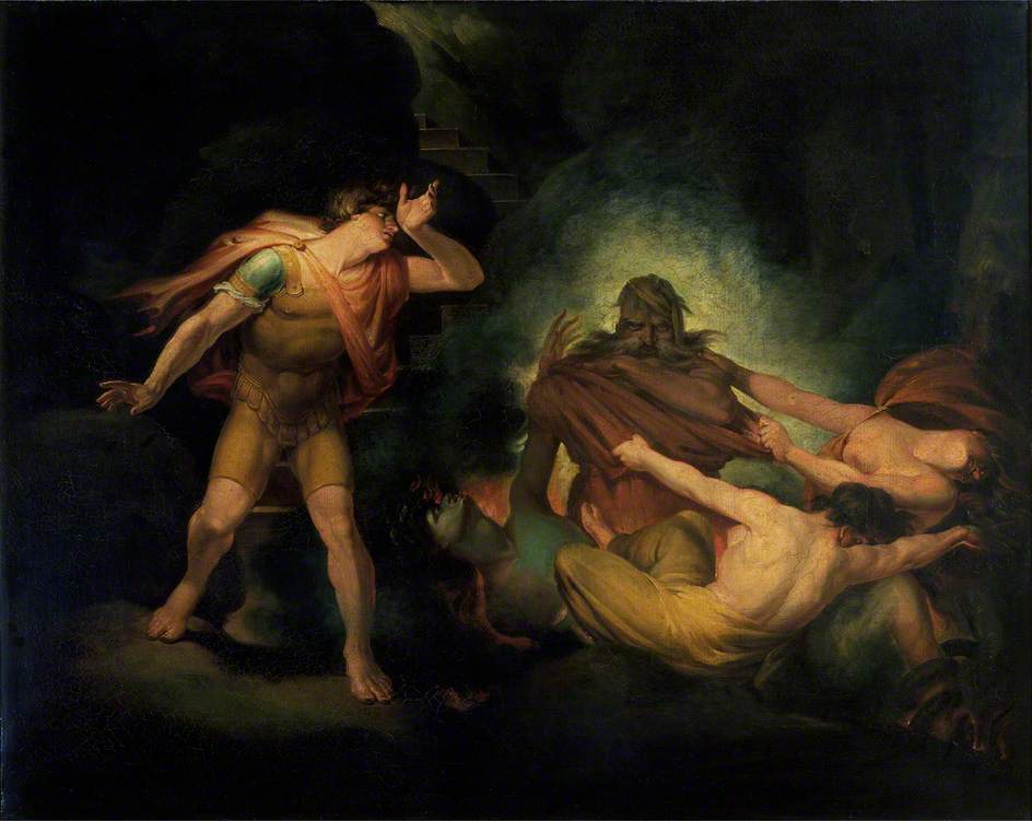 The Fire King, vintage artwork by Johann Heinrich Füseli, 12x8" (A4) Poster