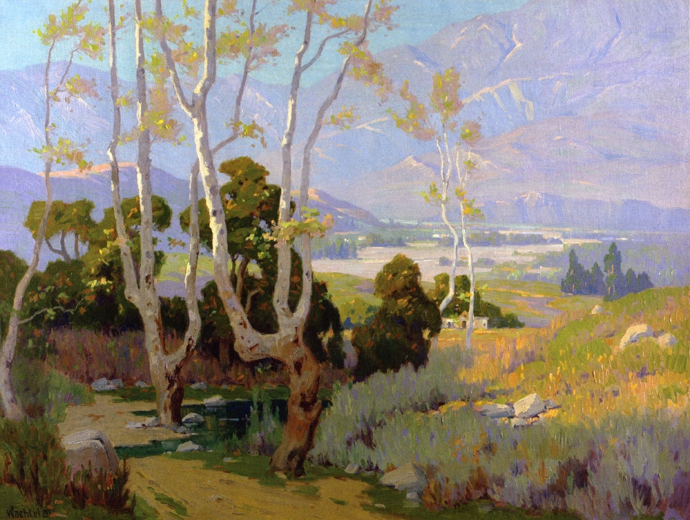Santa Paula Valley, vintage artwork by Elmer Wachtel, 12x8" (A4) Poster