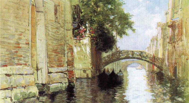 Canal in Venice, vintage artwork by Francis Hopkinson Smith, 12x8" (A4) Poster