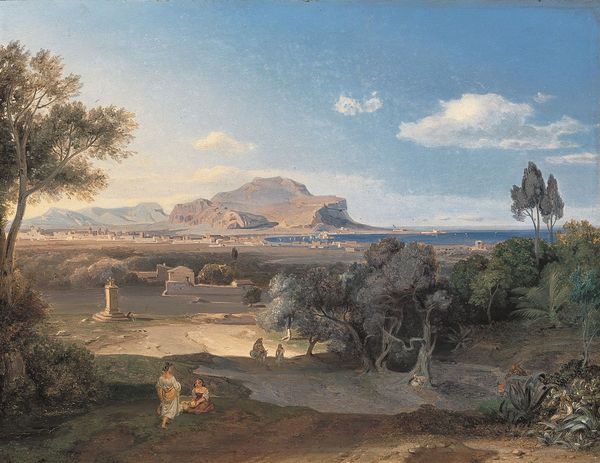 Palermo with the Monte Pellegrino, vintage artwork by Carl Rottmann, A3 (16x12") Poster Print