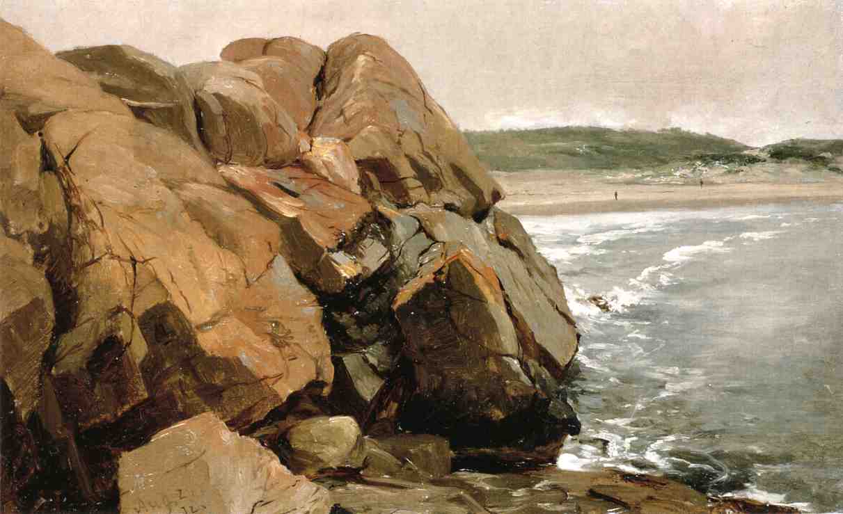 Bass Rocks, vintage artwork by Jervis McEntee, 12x8" (A4) Poster