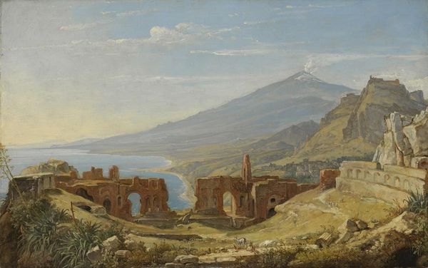 Theatre at Taormina, vintage artwork by Franz Ludwig Catel, 12x8" (A4) Poster