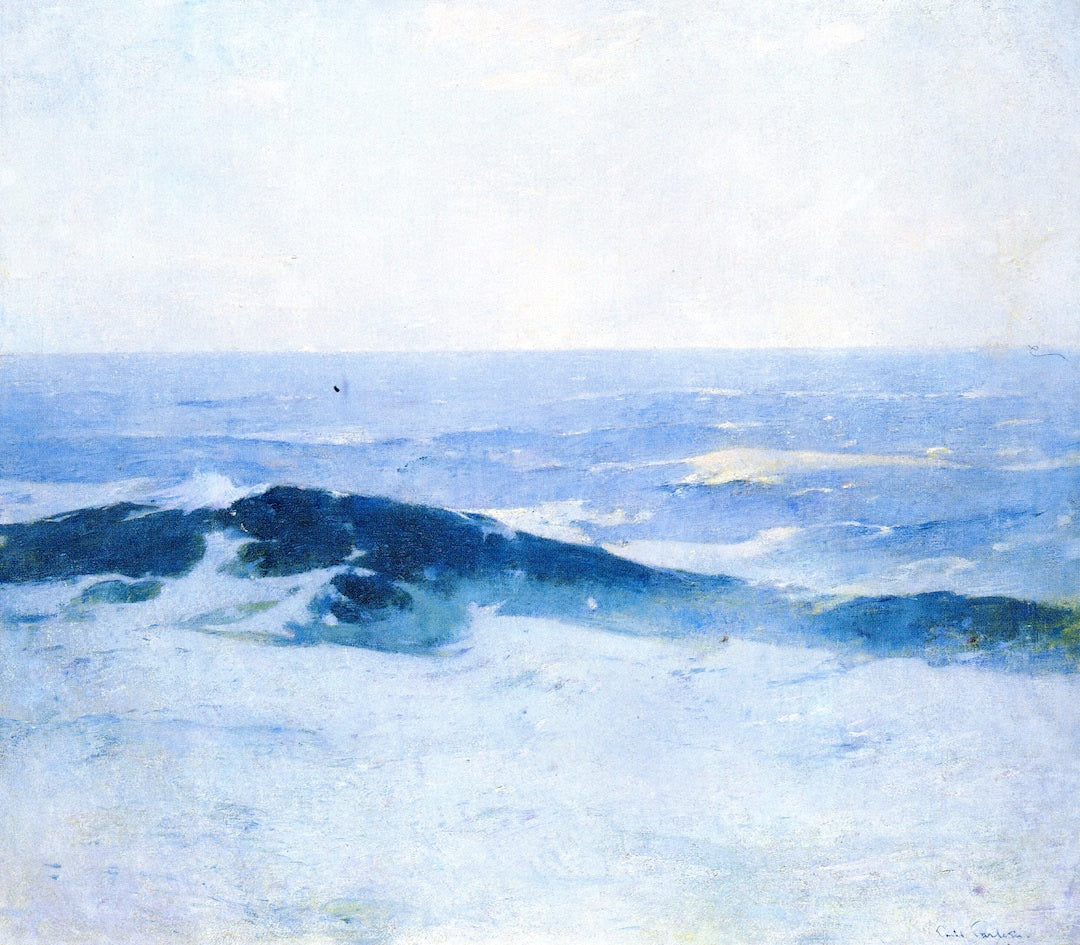 Misty Sea, vintage artwork by Emil (Soren Emil) Carlsen, 12x8" (A4) Poster