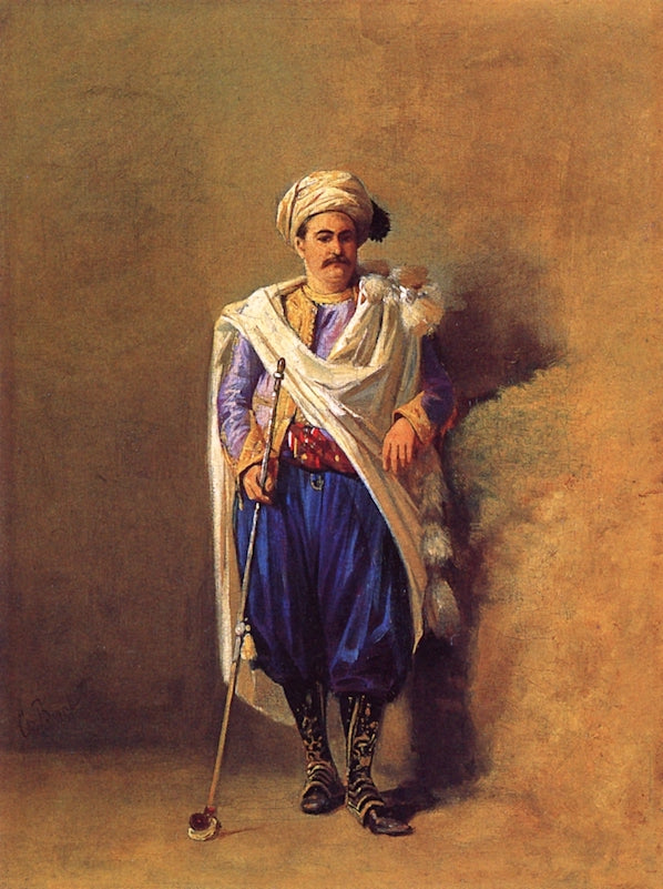 Nathan Stora in Algerian Dress, vintage artwork by Constant Joseph Brochart, A3 (16x12") Poster Print