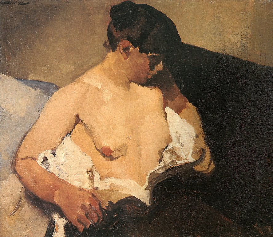 Seated Half-Nude by George Hendrik Breitner,A3(16x12")Poster