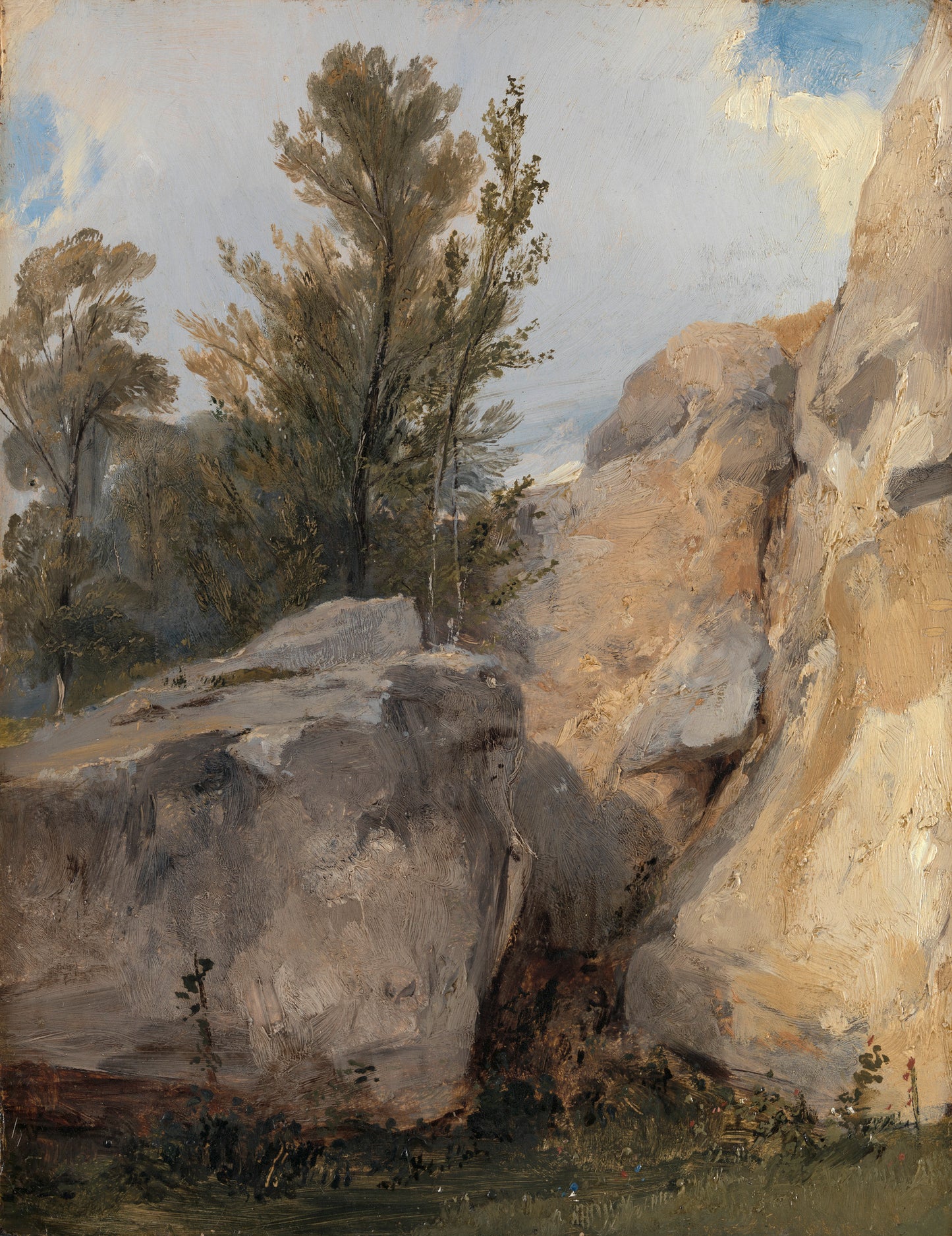 In the Forest at Fontainebleau, vintage artwork by Richard Parkes Bonington, A3 (16x12") Poster Print