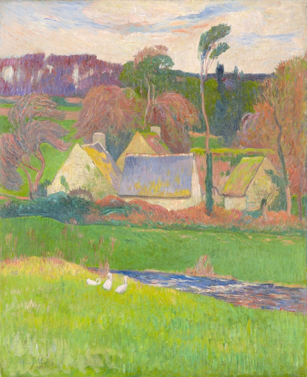 Geese on the Banks of L'Aven by Henry Moret,A3(16x12")Poster