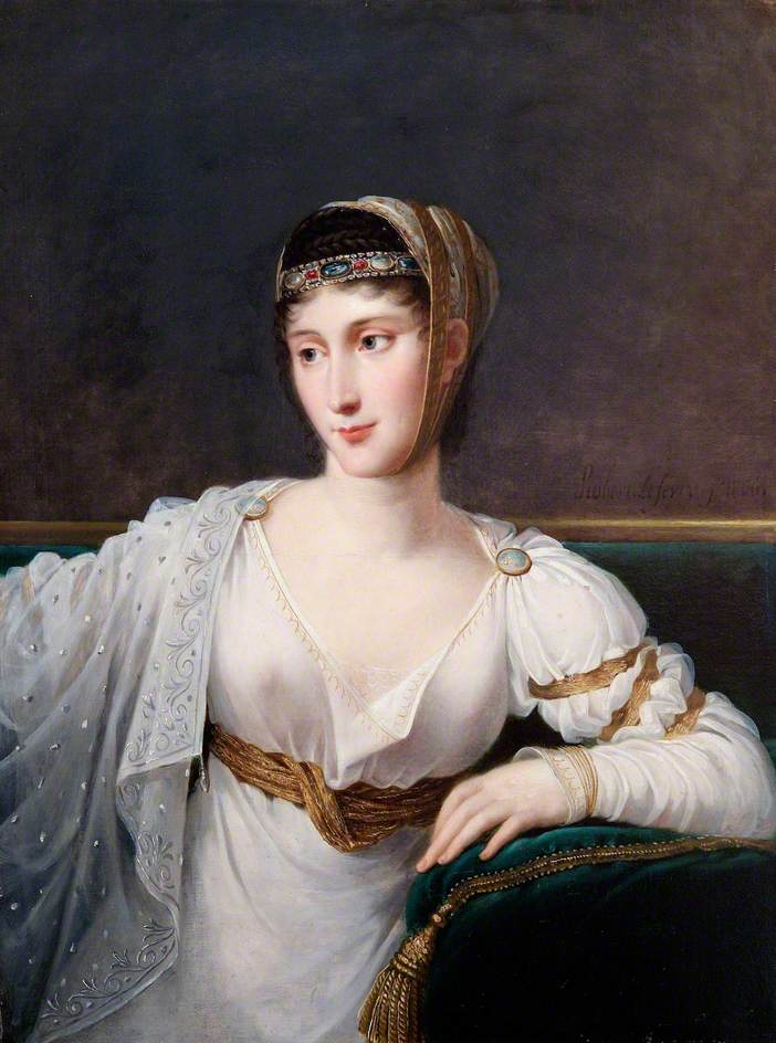 Pauline Bonaparte, Princess Borghese, vintage artwork by Robert Lefèvre, 12x8" (A4) Poster