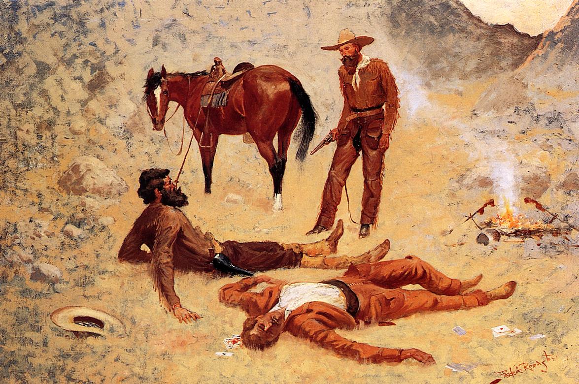 ere He Had Been Jerked, Still as a Log by Frederic Remington,A3(16x12")Poster