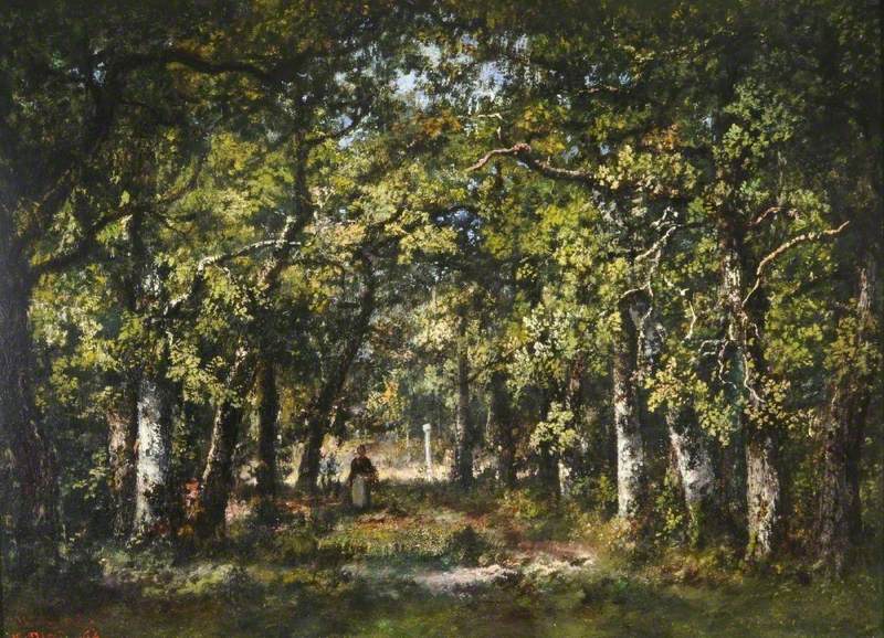 Bas Breau in the Forest of Fontainebleau, vintage artwork by Narcisse Dìaz de la Peña, A3 (16x12") Poster Print