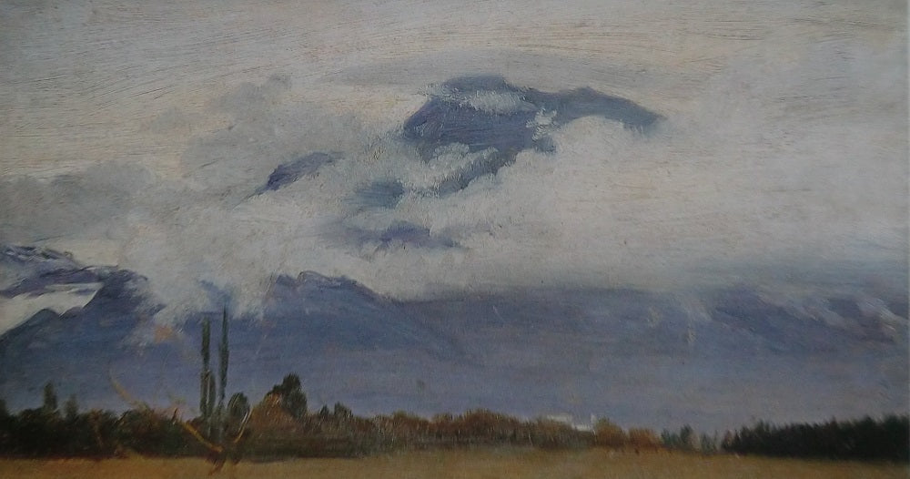 Wreath of Clouds in the Tyrol, vintage artwork by Friedrich Wasmann, A3 (16x12") Poster Print