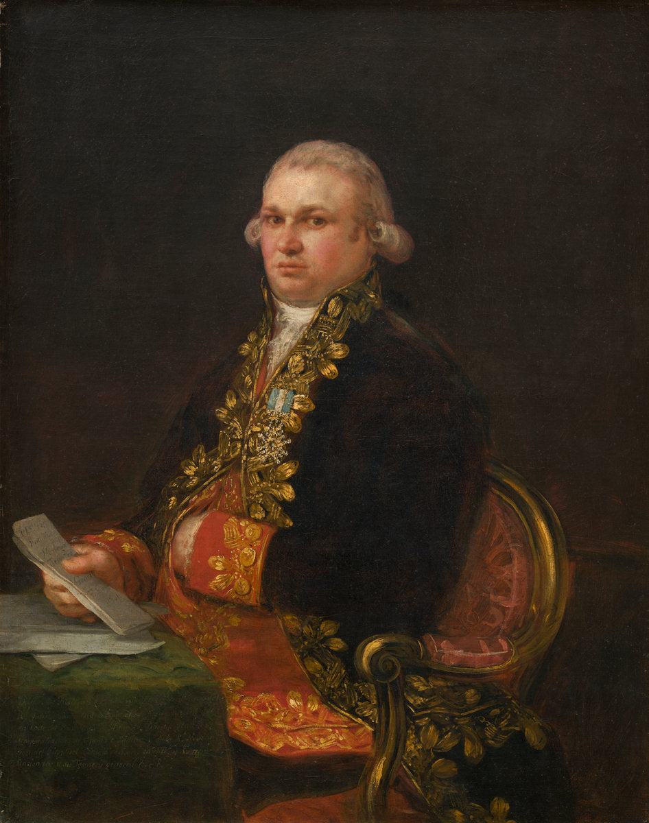 Don Antonio Noriega, vintage artwork by Francisco de Goya y Lucientes, 12x8" (A4) Poster