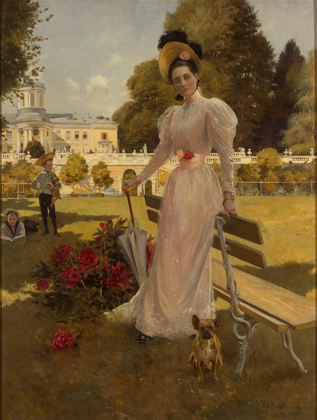 sons Felix and Nikolai at Arkhangelskoye by Francois Flameng,A3(16x12")Poster