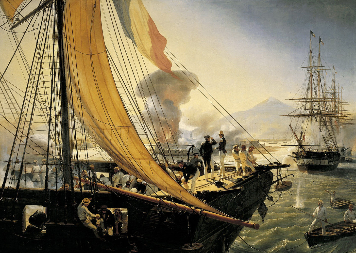 Scene from the Mexican Expedition in 1838, vintage artwork by Horace Vernet, A3 (16x12") Poster Print