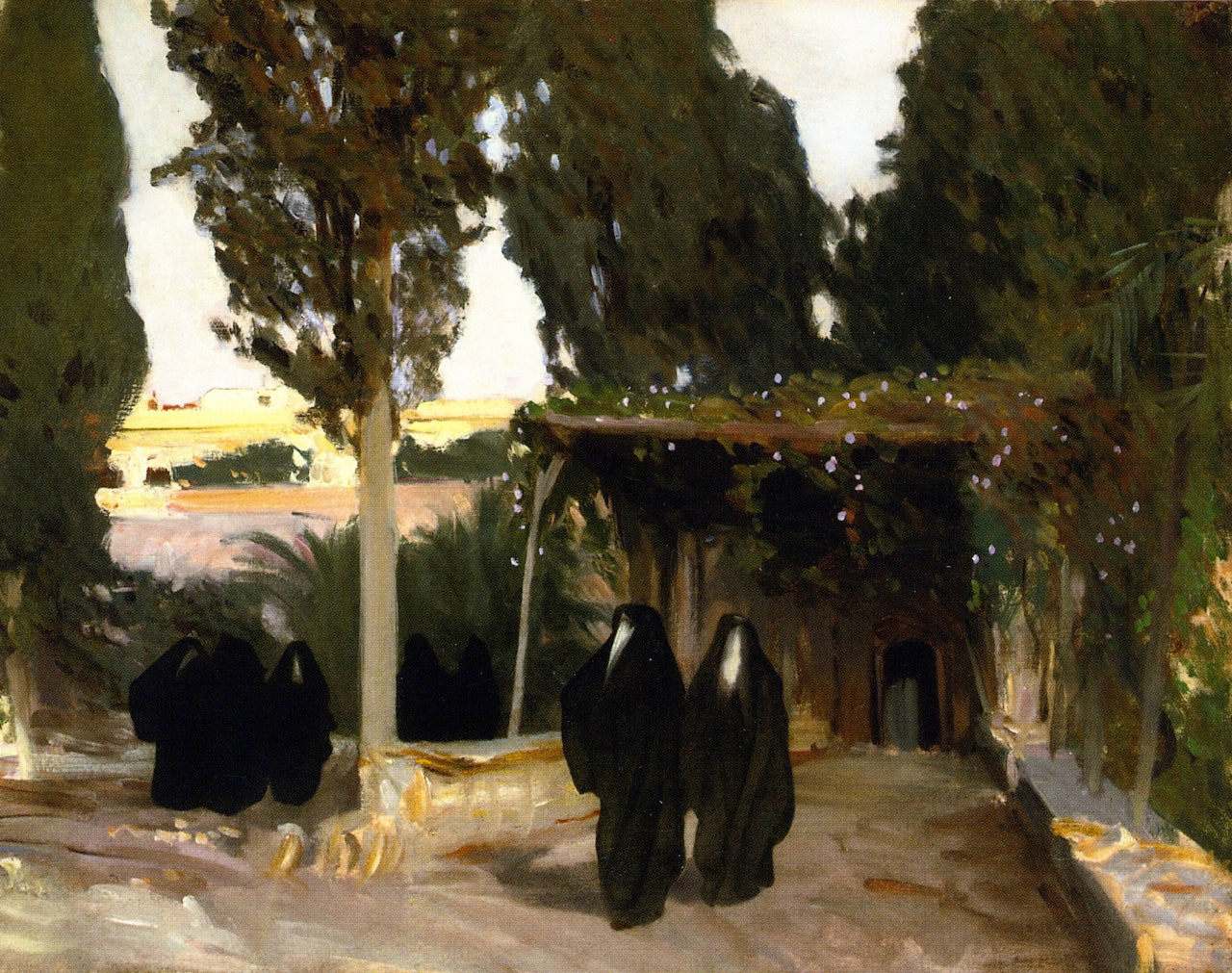 Arab Women, Jerusalem, vintage artwork by John Singer Sargent, 12x8" (A4) Poster