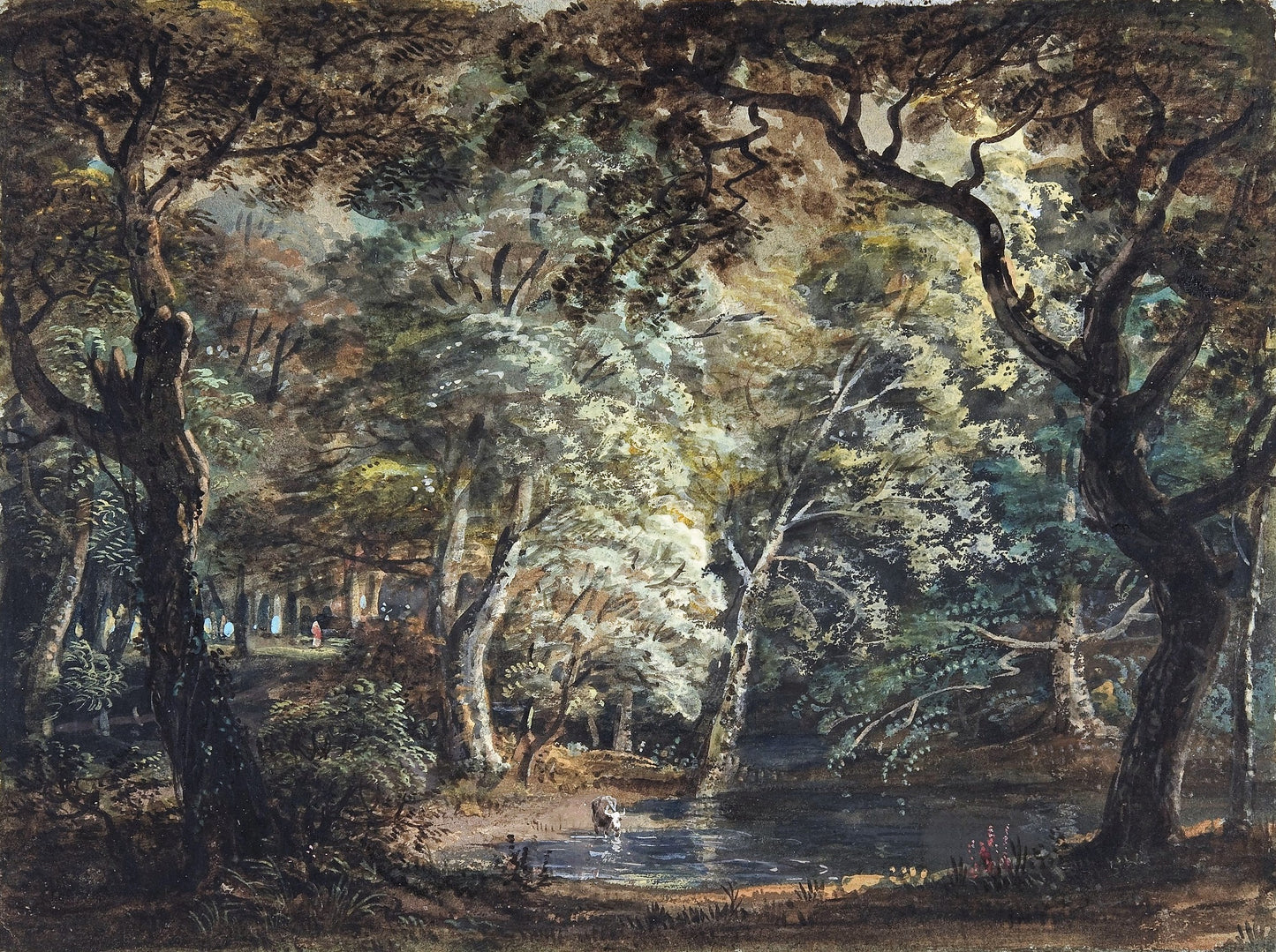 Windsor Great Park, vintage artwork by Paul Sandby , R.A., 12x8" (A4) Poster