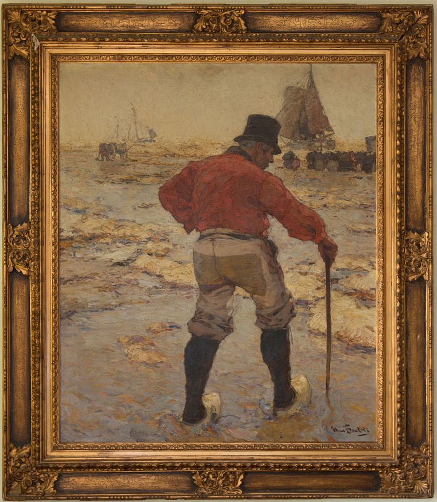 Briefträger im Wattenmeer, vintage artwork by Hans von Bartels, 12x8" (A4) Poster