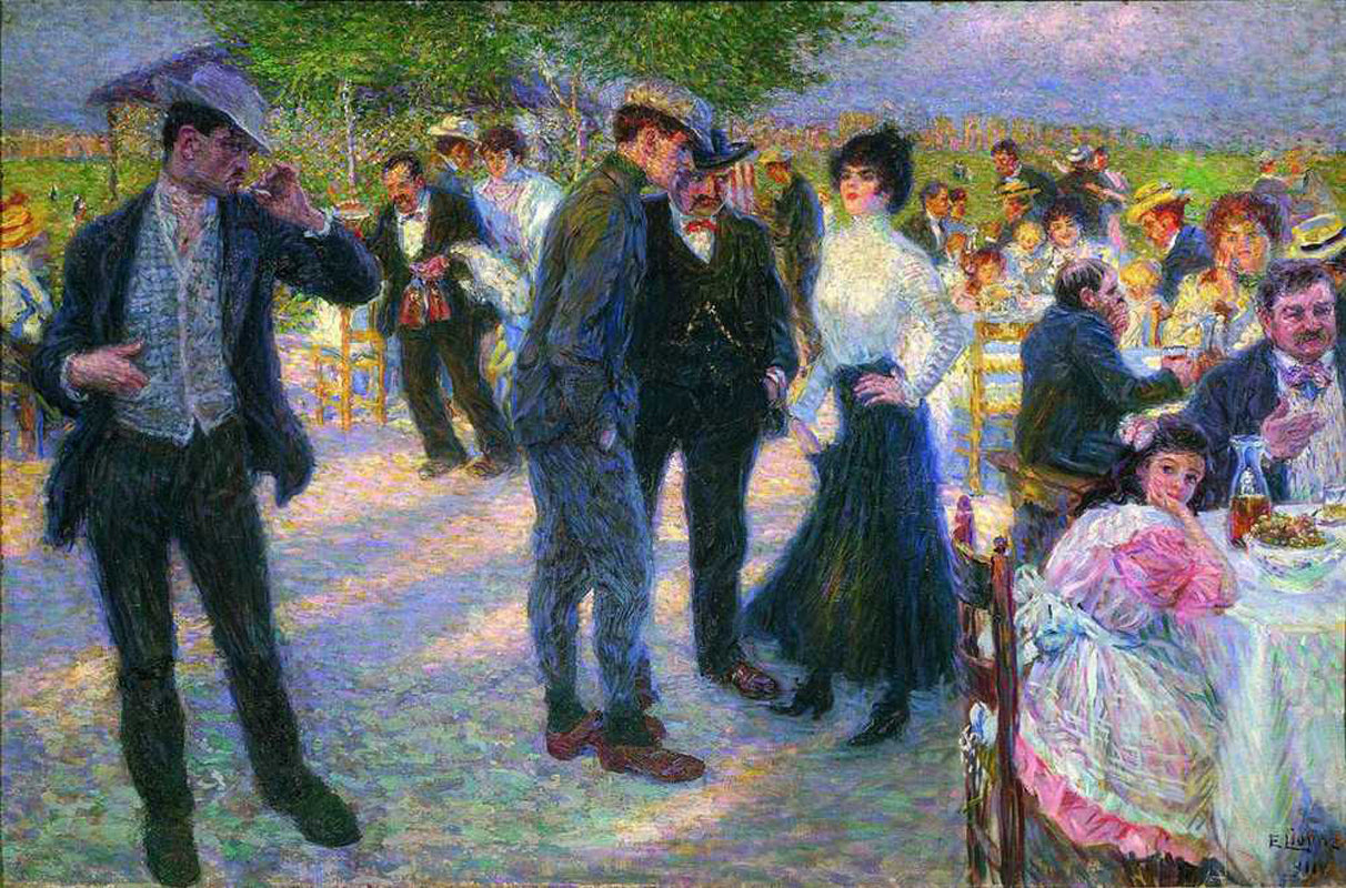 Outside Porta San Giovanni, vintage artwork by Enrico Lionne, 12x8" (A4) Poster