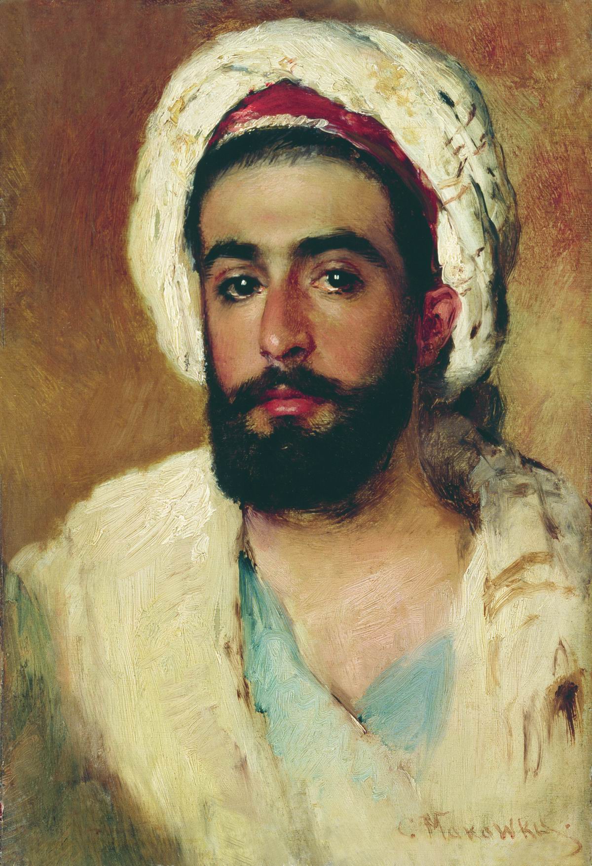Bedouin, vintage artwork by Konstantin Yegorovich Makovsky, 12x8" (A4) Poster