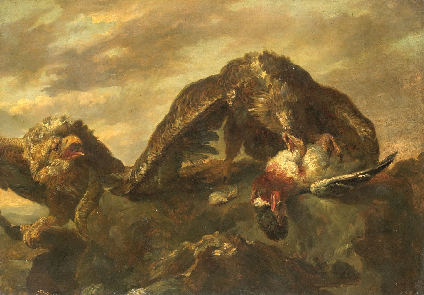 Eagle on Rocks, vintage artwork by Matthijs Maris, 12x8" (A4) Poster