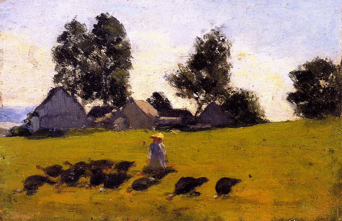 Landscape at Saint-Joachim, vintage artwork by Clarence Gagnon, 12x8" (A4) Poster