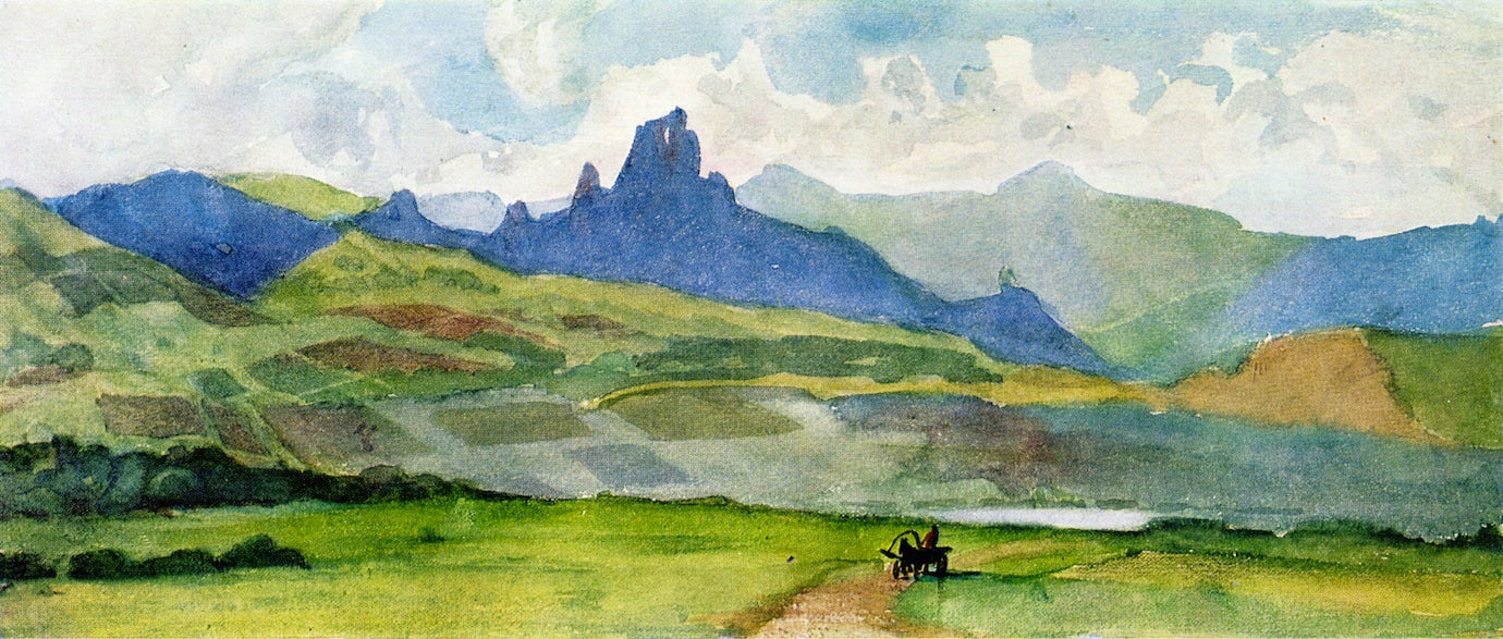 Minusinsk Steppe, vintage artwork by Vasili Ivanovich Surikov, 12x8" (A4) Poster