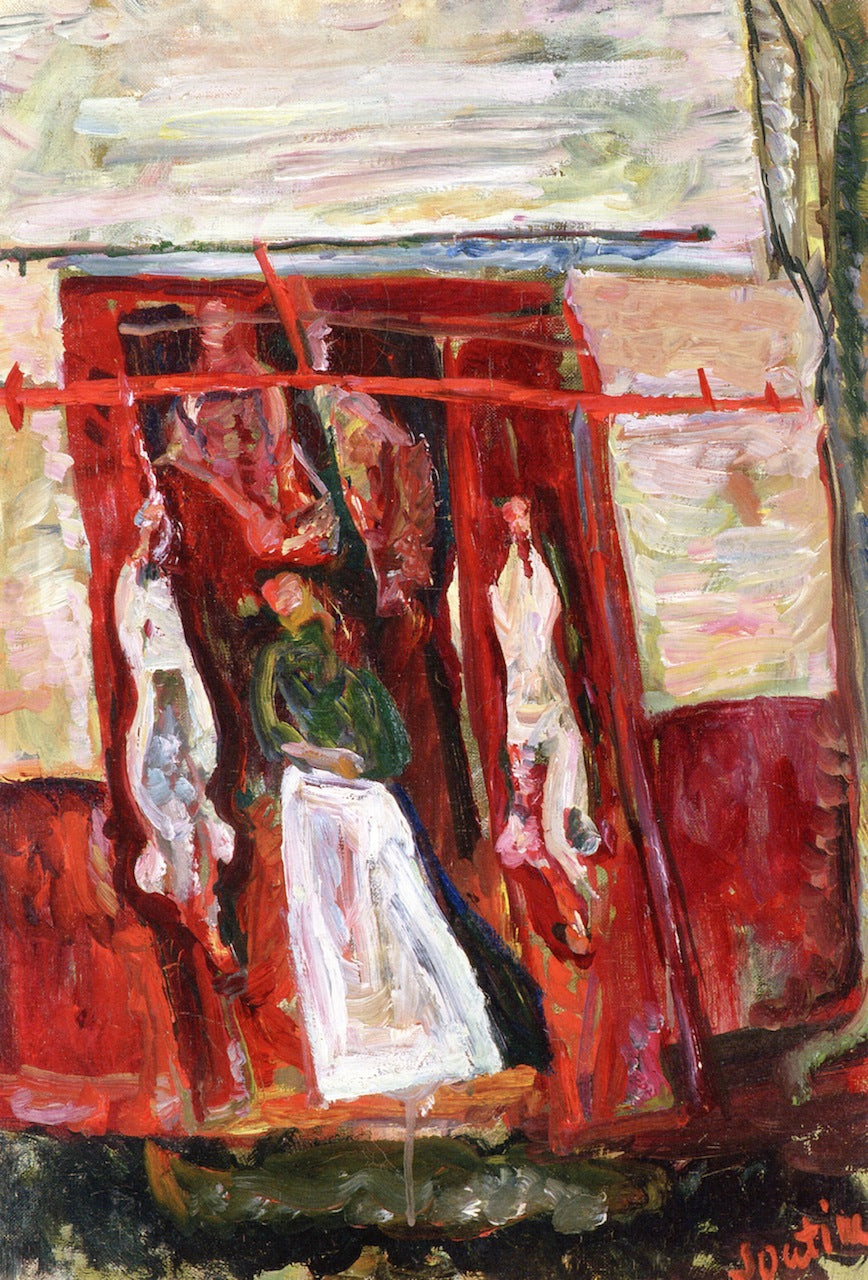 Butchers Meat Rack, vintage artwork by Chaim Soutine, 12x8" (A4) Poster