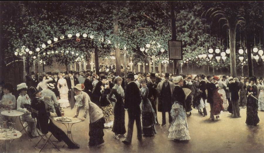 La Danse Publique, vintage artwork by Jean-Georges Beraud, 12x8" (A4) Poster