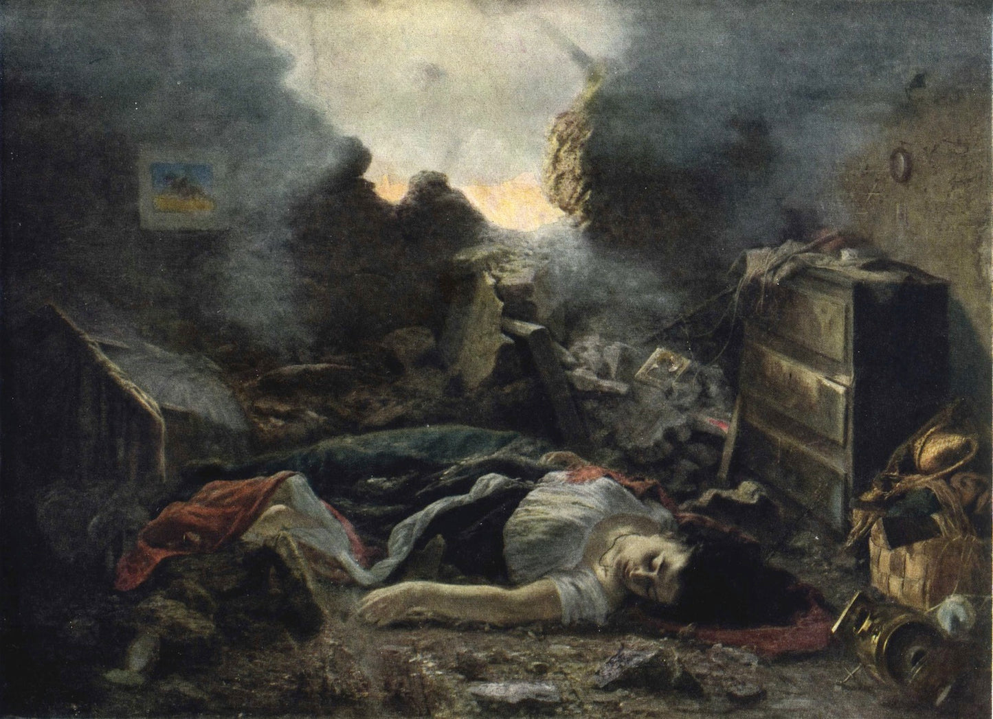 Sevastopol in 1854, vintage artwork by Grigory Myasoedov, 12x8" (A4) Poster