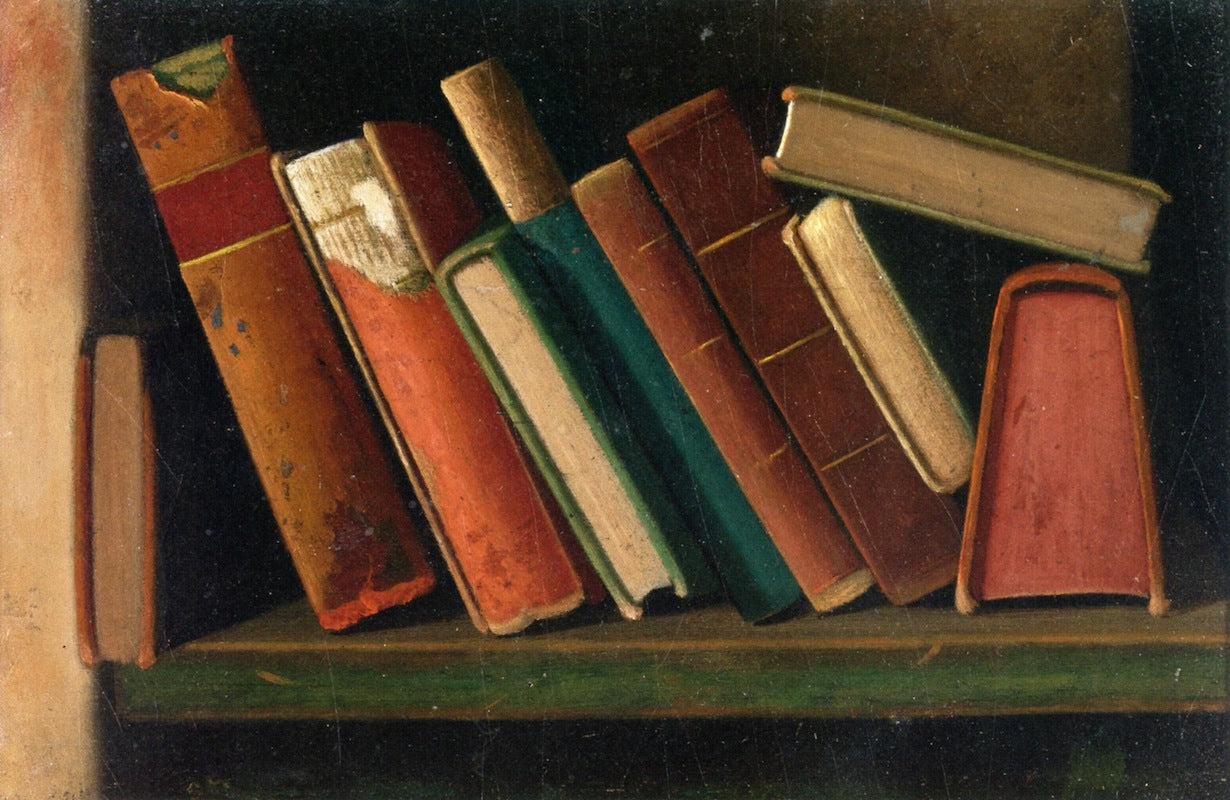Old Books on a Shelf by John Frederick Peto,A3(16x12")Poster