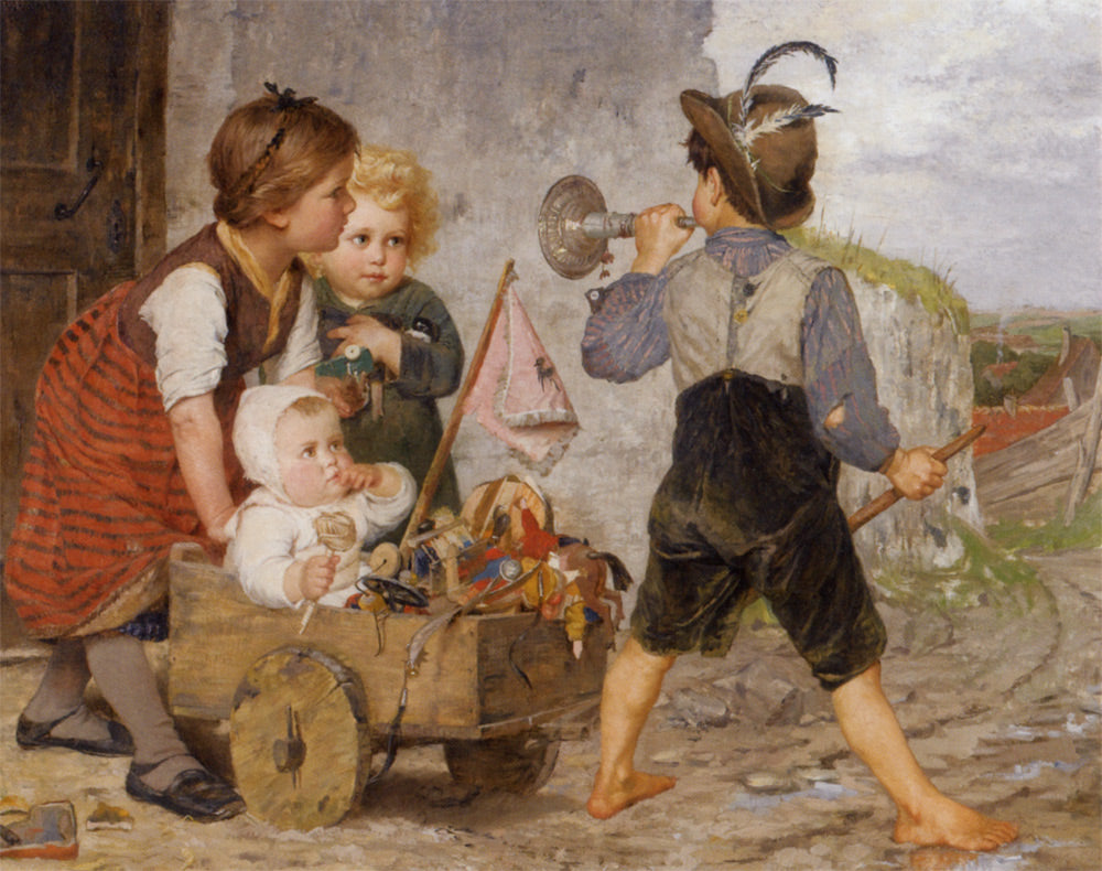 The Toy Barrow by Agathe Rostel,A3(16x12")Poster