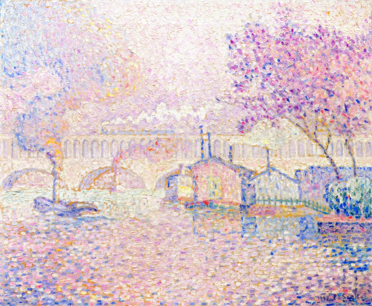 The Auteuil Viaduct by Paul Signac,A3(16x12")Poster