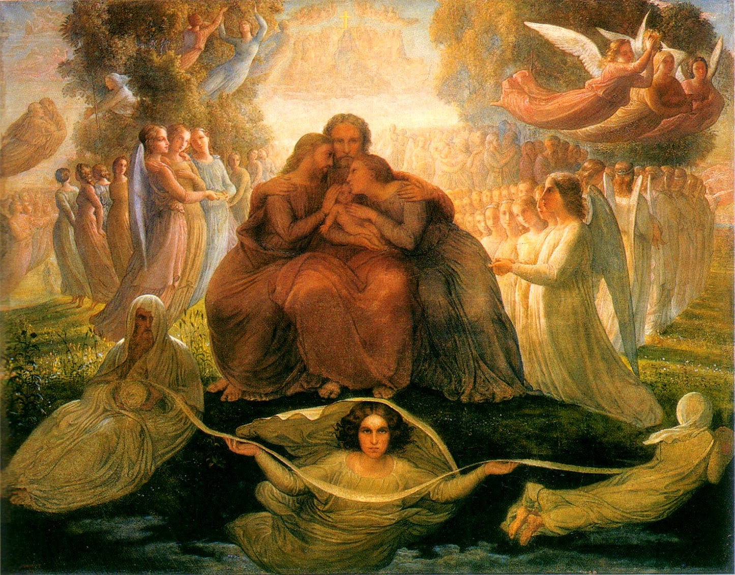 Poem of the Soul 01, Generation divine, vintage artwork by Louis Janmot, A3 (16x12") Poster Print