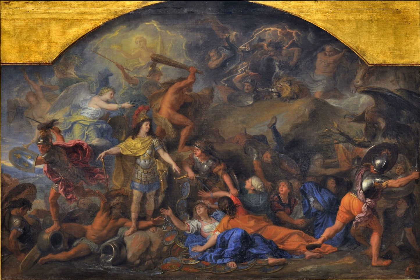 The Free County Conquered for the Second Time in 1674 (small version), vintage artwork by Charles Le Brun, 12x8" (A4) Poster