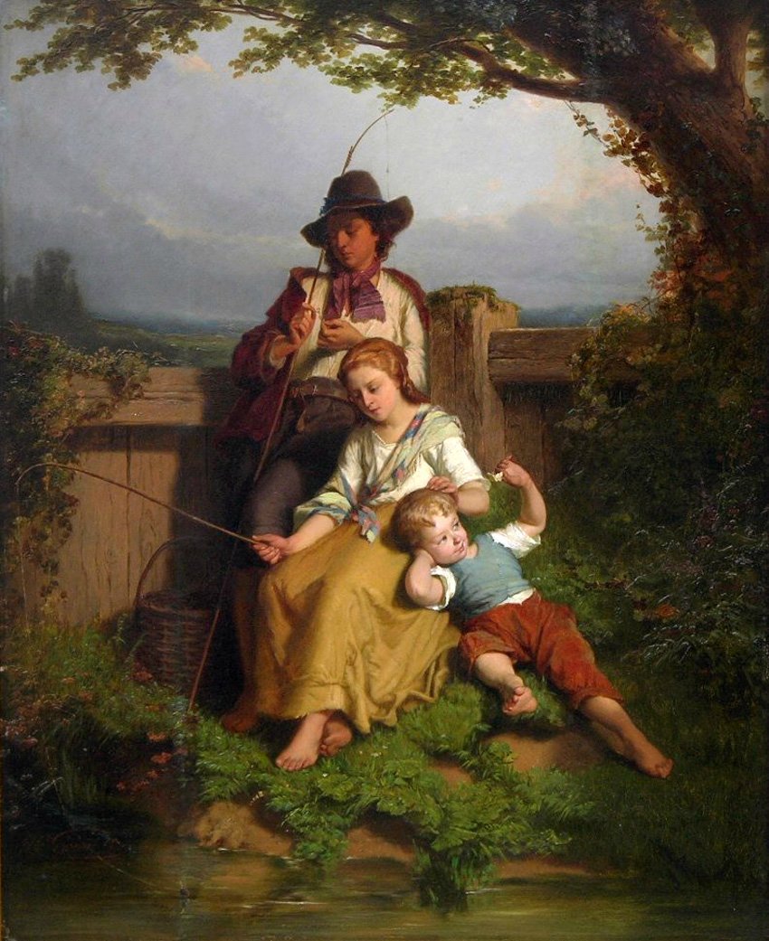 Daydreaming, vintage artwork by Theodore Gerard, 12x8" (A4) Poster