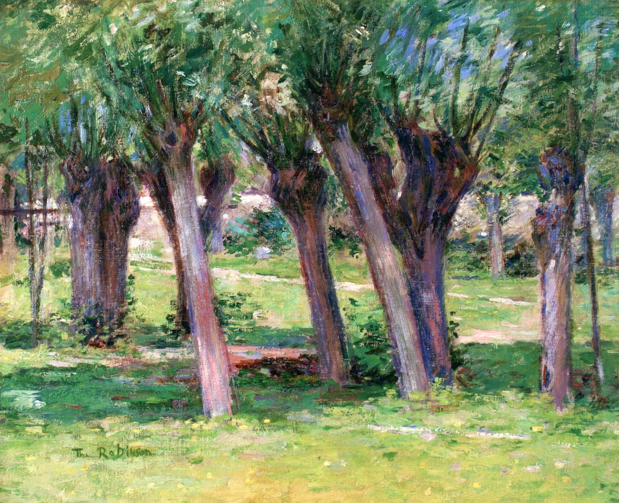 In the Shade of the Willows, vintage artwork by Theodore Robinson, 12x8" (A4) Poster
