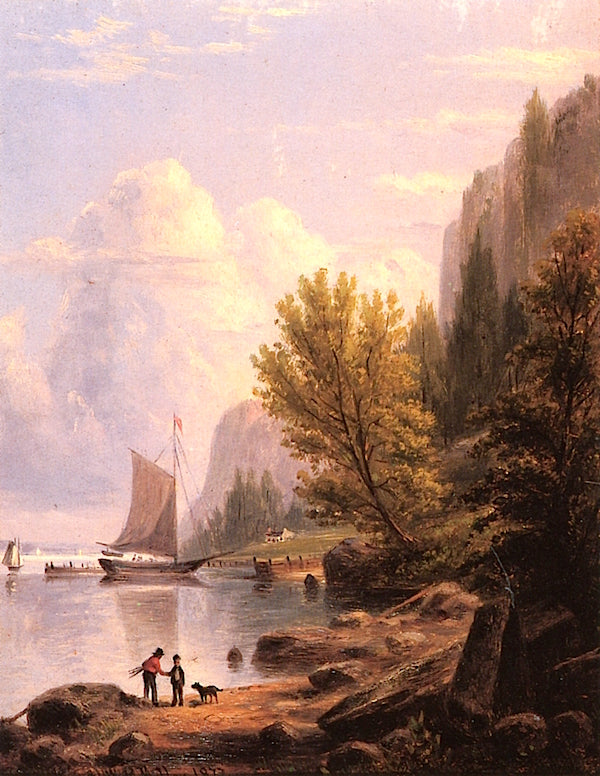 The Palisades of the Hudson, vintage artwork by William Rickarby Miller, A3 (16x12") Poster Print