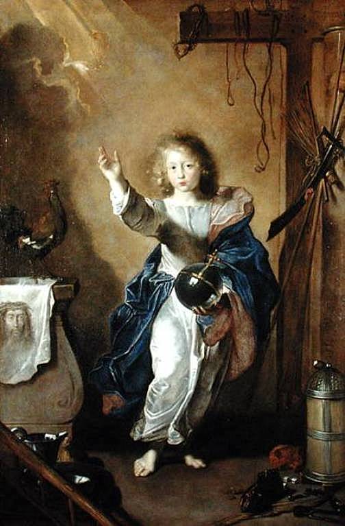 The Saviour of the World, vintage artwork by Jean Daret, 12x8" (A4) Poster